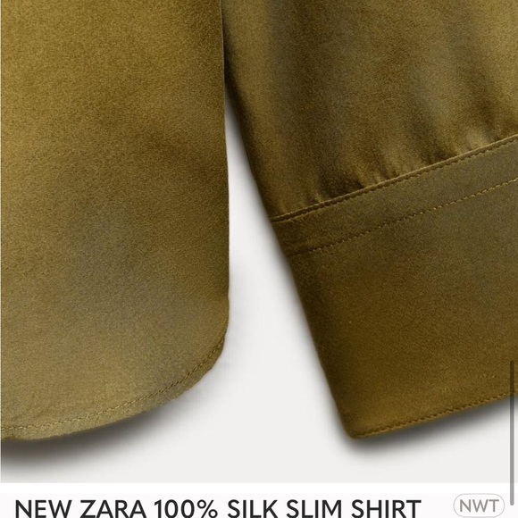 NWT ZARA 100% SILK SLIM SHIRT ZW COLLECTION SIZE S &  M
🚨PRICE FIRM NO DISCOUNT - Picture 8 of 12
